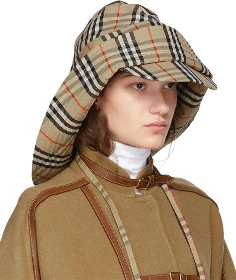 ladies burberry rain hat|burberry technical check hat.